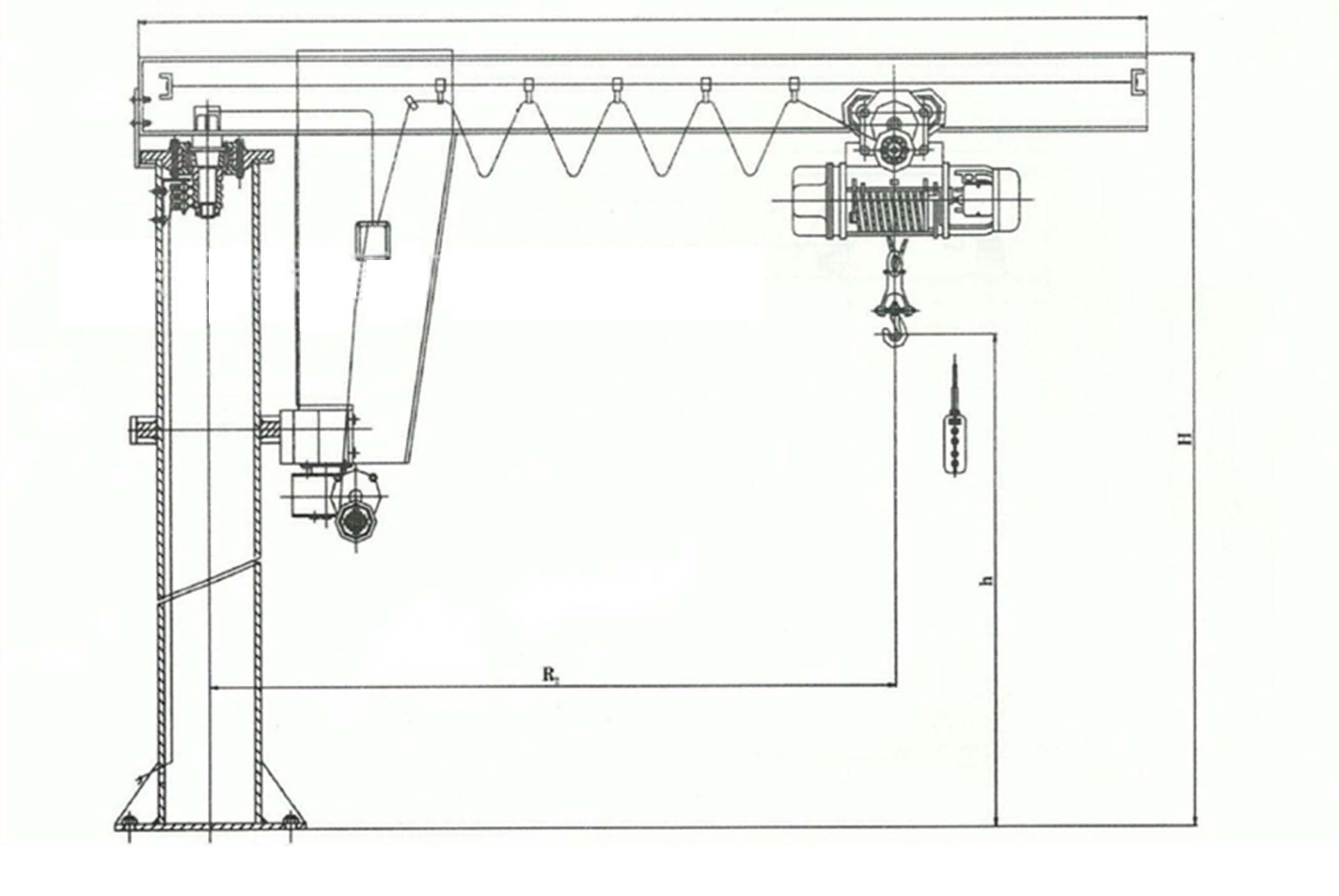 BZD型起重機(jī)，懸臂吊，懸臂起重機(jī)，定柱式起重機(jī)，起重機(jī)，定柱式懸臂起重機(jī)，定柱式懸臂吊<m met-id=26 met-table=product met-field=keywords></m>